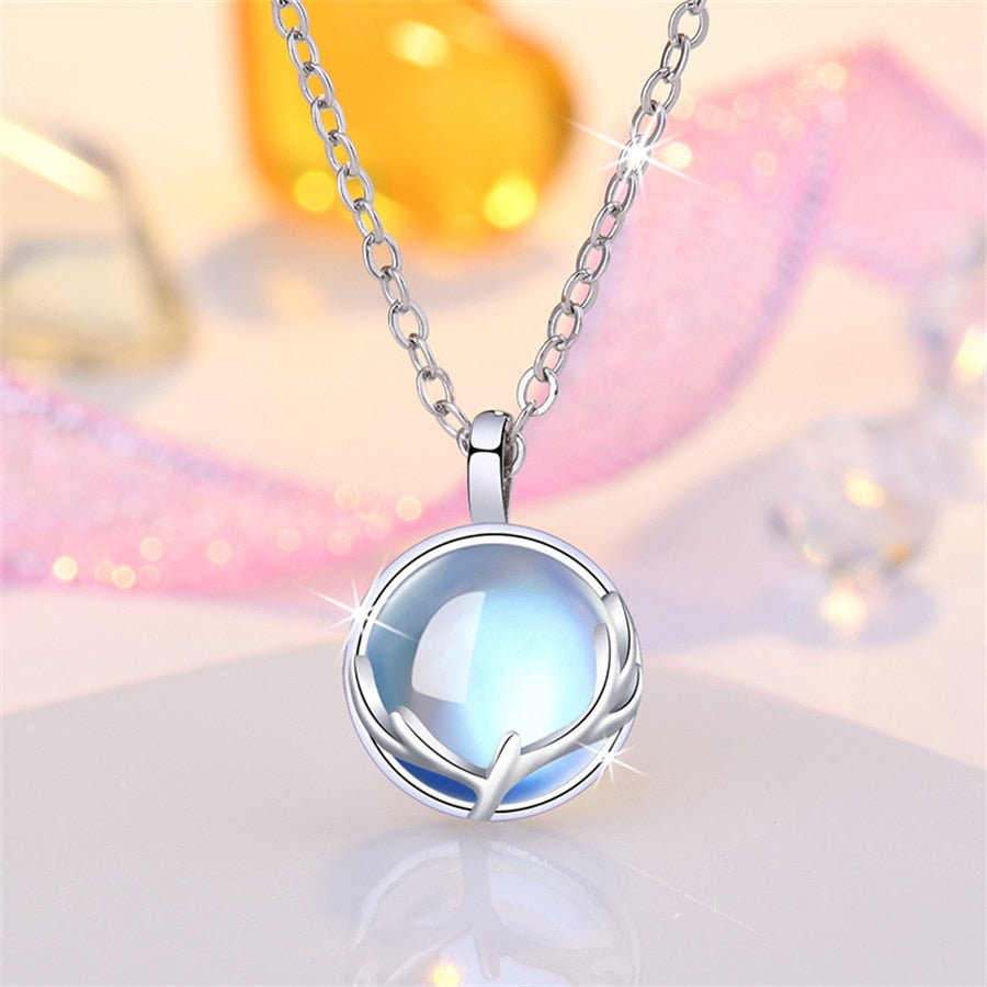 Double Layer Moonstone Tiny Love Heart Pendant Necklace Clavicle Chain For Women Trendy Cute Butterfly Choker Wedding Jewelry