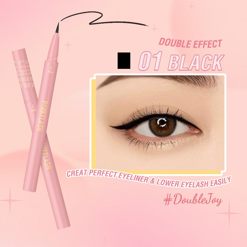 DoubleJoy Hypersharp Quick-drying Waterproof Black Liquid Eyeliner for Perfect Long-lasting Eye Liner Pencil Makeup