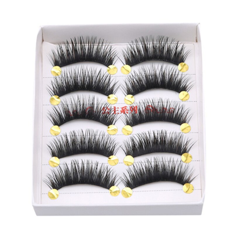 1 pair/5 pair pack Sexy 3D Artistic Curl Natural Butterfly Fake Eyelashe Reusable Women Volume Lashes Extension MakeUp Tool