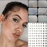 Mixed Size Eyeshadow Face Diamonds Festival Body Decoration Jewels Stickers Self Adhesive Fake Tattoos Makeup Nail Rhinestone