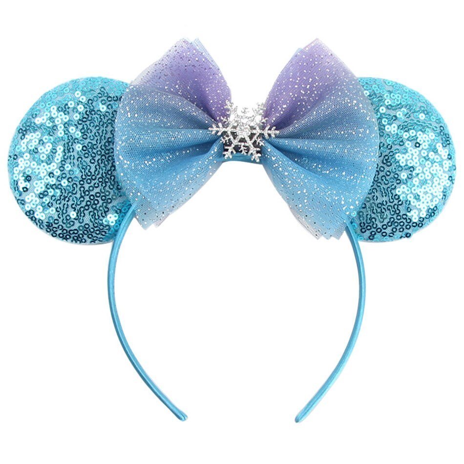 Kids Headband Girl Bridesmaid Clover Headwear Baby Mouse Ear Hair Accessories Children Christmas Jasmine Rapunzel Elsa Hair Band