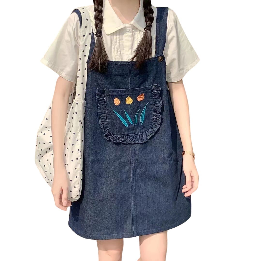 Indie Oversized Denim Mini Dress