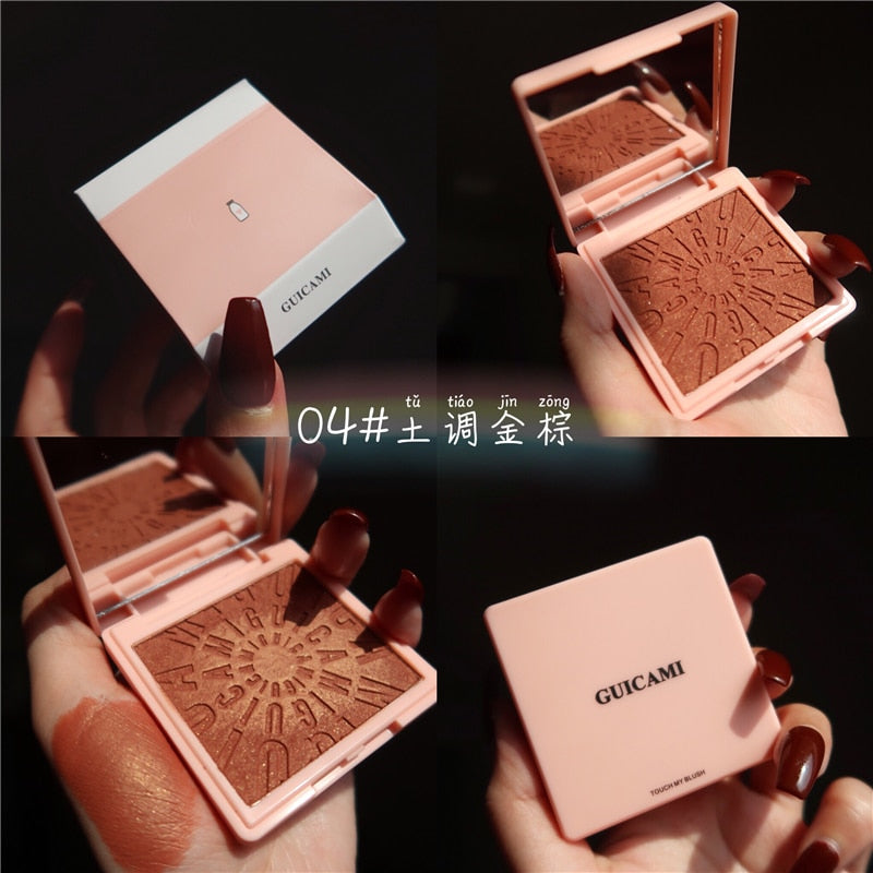 Makeup Blush Palette Face Contour Cheek Blusher Shimmer Glitter Highlighter Bronzer Palette paleta de blush Powder Highlight