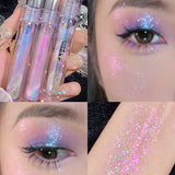 Water Light Diamond Glitter Liquid Highlighter Polarized Liquid Eyeshadow Bright Rose Blue Crystal Highgloss Palette Cosmetics