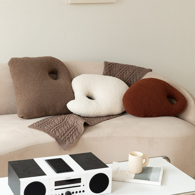 Unique Knot Ball Abstract Shape Pillow Sofa Cushion Stuffed Living Room Cushion Office Design Throw Pillow Round  Nordic Style