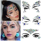 Glitters for Face Rhinestones Temporary Face Jewels Stickers Glitter Tattoo Stones for Festival Makeup Accessories Party Tools