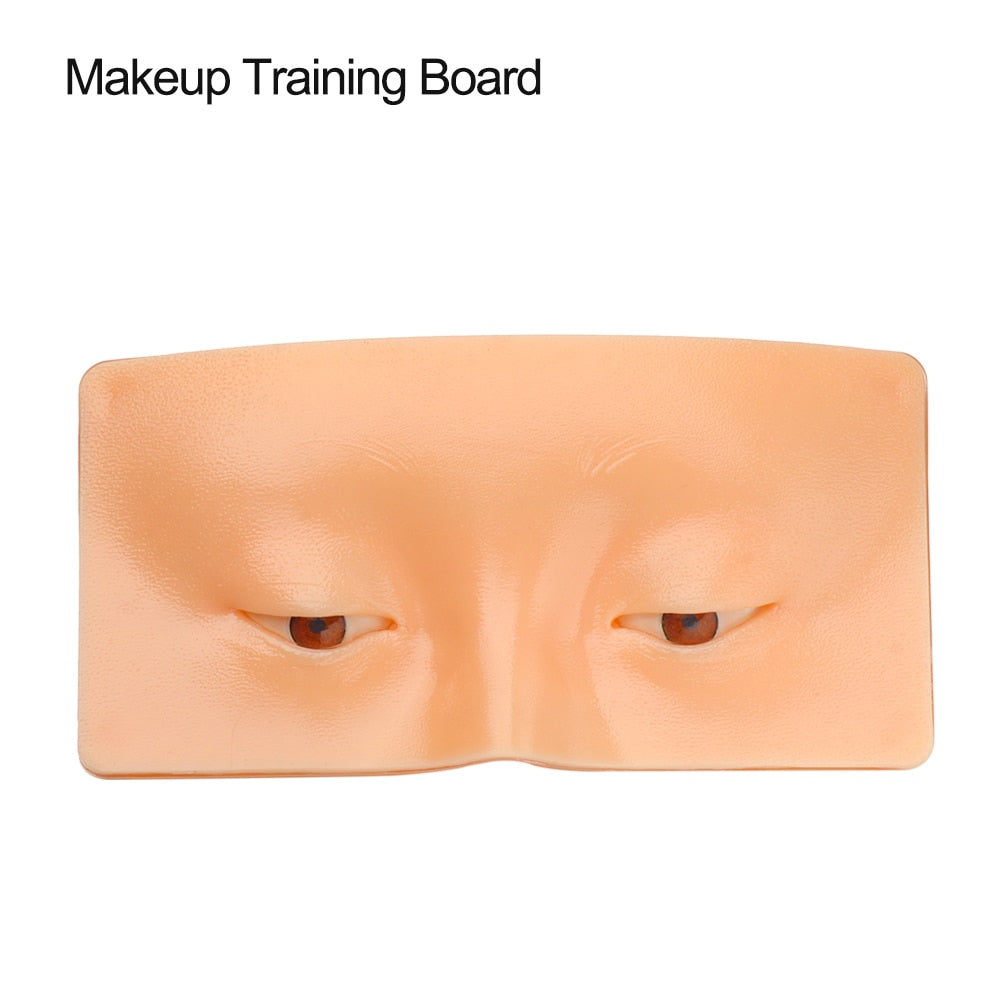 The Perfect Aid to Practicing Makeup Silicone Bionic Skin Makeup Training Board Lash View Eyelids for Face Eyes Painting Makeup