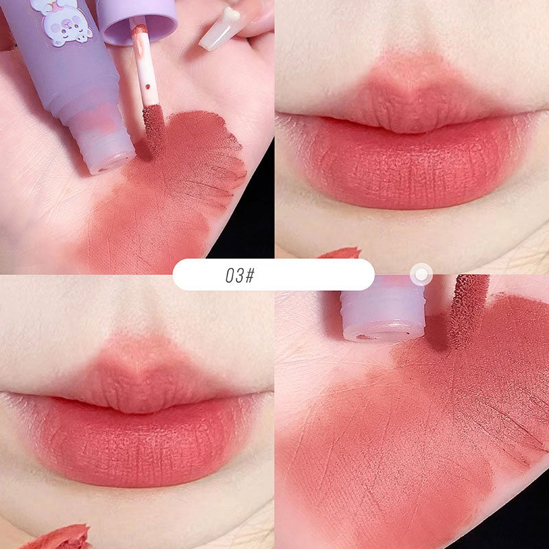 10 Colors Nude Matte Lip Gloss Rainbow Waterproof Long Lasting Lipsticks Women Red Lip Tint Velvet Lip Glaze Korean Cosmetics