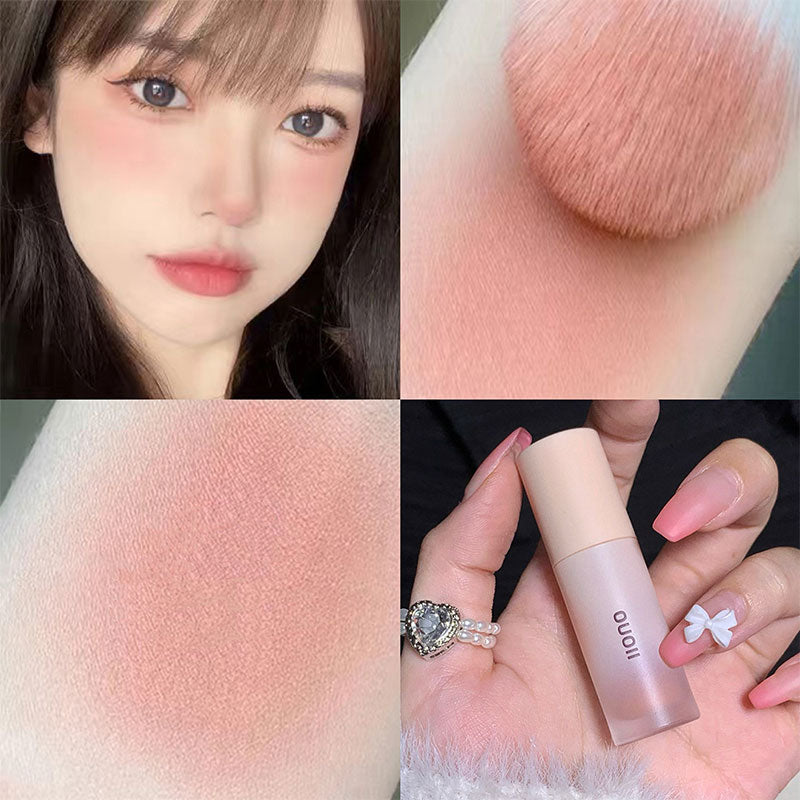 Cute Velvet Liquid Blush Matte Natural Cream Blusher Lasting Cheek Tint Orange Peach Blush Korean Makeup Maquillaje Wholesale