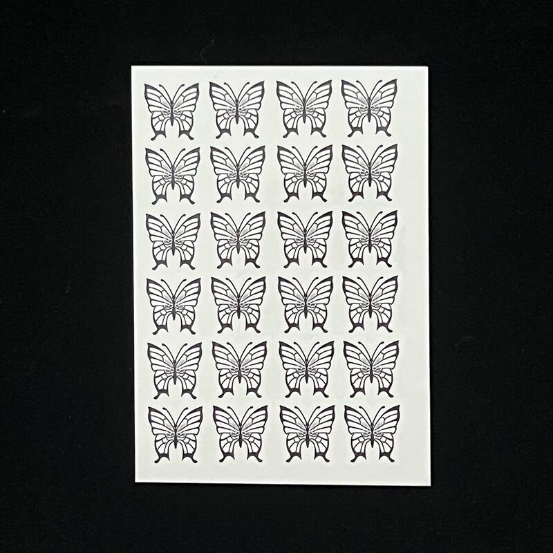 Waterproof Temporary Tattoo Sticker Black Sexy Butterfly Finger Sticker Body Art Fake Tattoo Flash Tattoo Back Of Hand Female