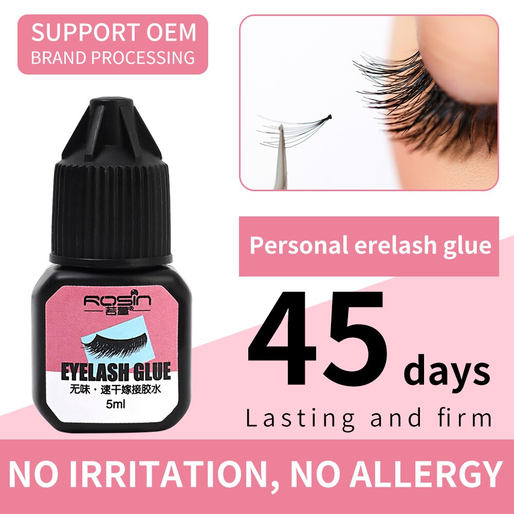 Quickily Drying Eyelashes Extension Glue 5ml Waterproof Long Lasting Firm No-irritant Black Grafted Eyelash Glue Makeup Tools