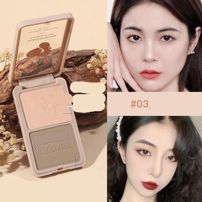 Natural Soft 3D Bronzer Powder Facial Contour Palette Smooth Shadow Powder Long Lasting Matte Shimmer Makeup Waterproof Cosmetic