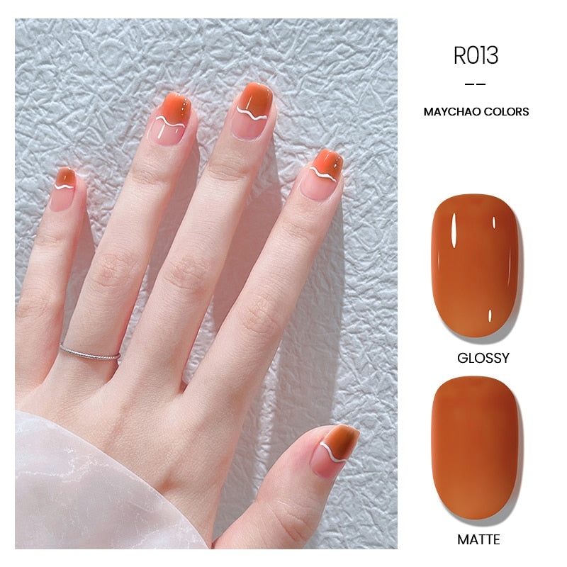 OKLULU Gel Nail Polish 10ML New Colors Nails Design Semi Permanent Nail Gel Varnish Soak Off UV LED Gel Base Top Coat Nail Art