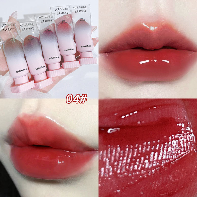 Long-lasting Velvet Lip Glaze Pigment Transparent Ice Cube Matte Lipstick Non-Stick Cup Waterproof Sexy Lip Gloss Wholesale