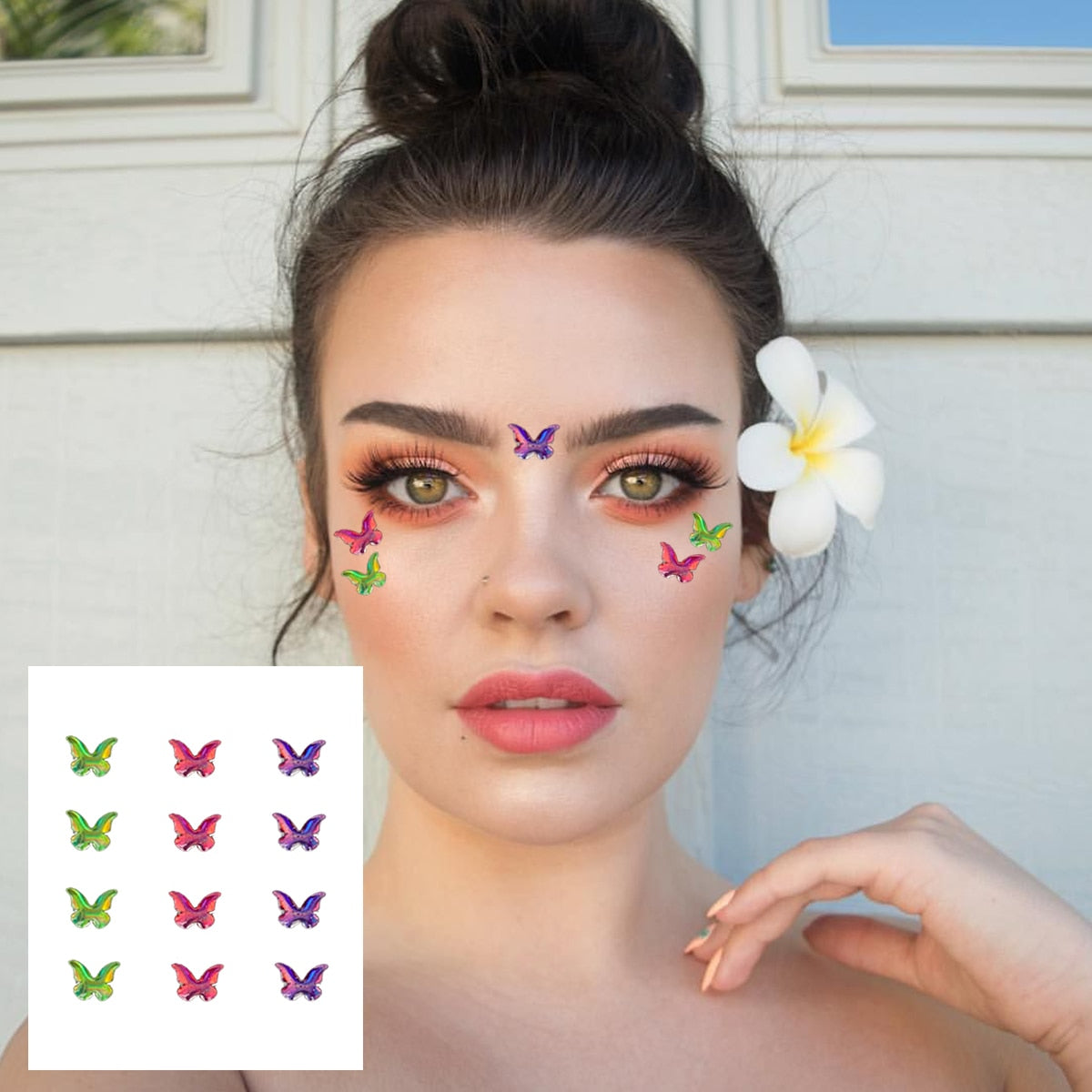 Star Face Gems Temporary Tattoos Eye Eyeliner Tears Crystals Jewels Makeup Sticker Flash Pearl Bindi Dots Jewelry Halloween Rave