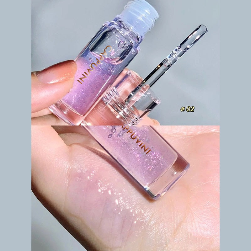 3/1 Pcs Crystal Jelly Lip Gloss Shiny Clear Mirror Moisturizing Glitter Liquid Lipstick Lips Oil Tint Care Makeup Wholesale