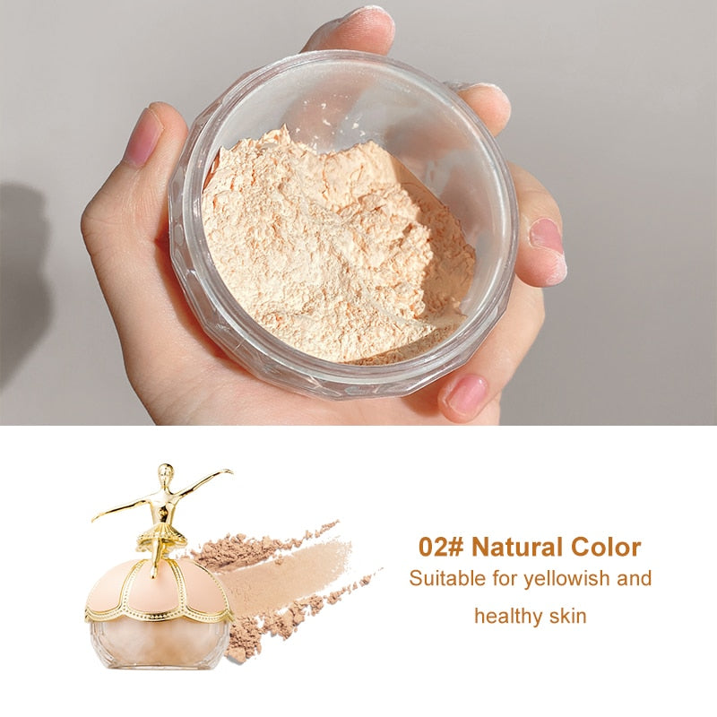 Light Air Matte Ballet Makeup Loose Powder Oil Control Long Lasting Waterproof Smooth Setting Powder Moisturizing Brighten Skin