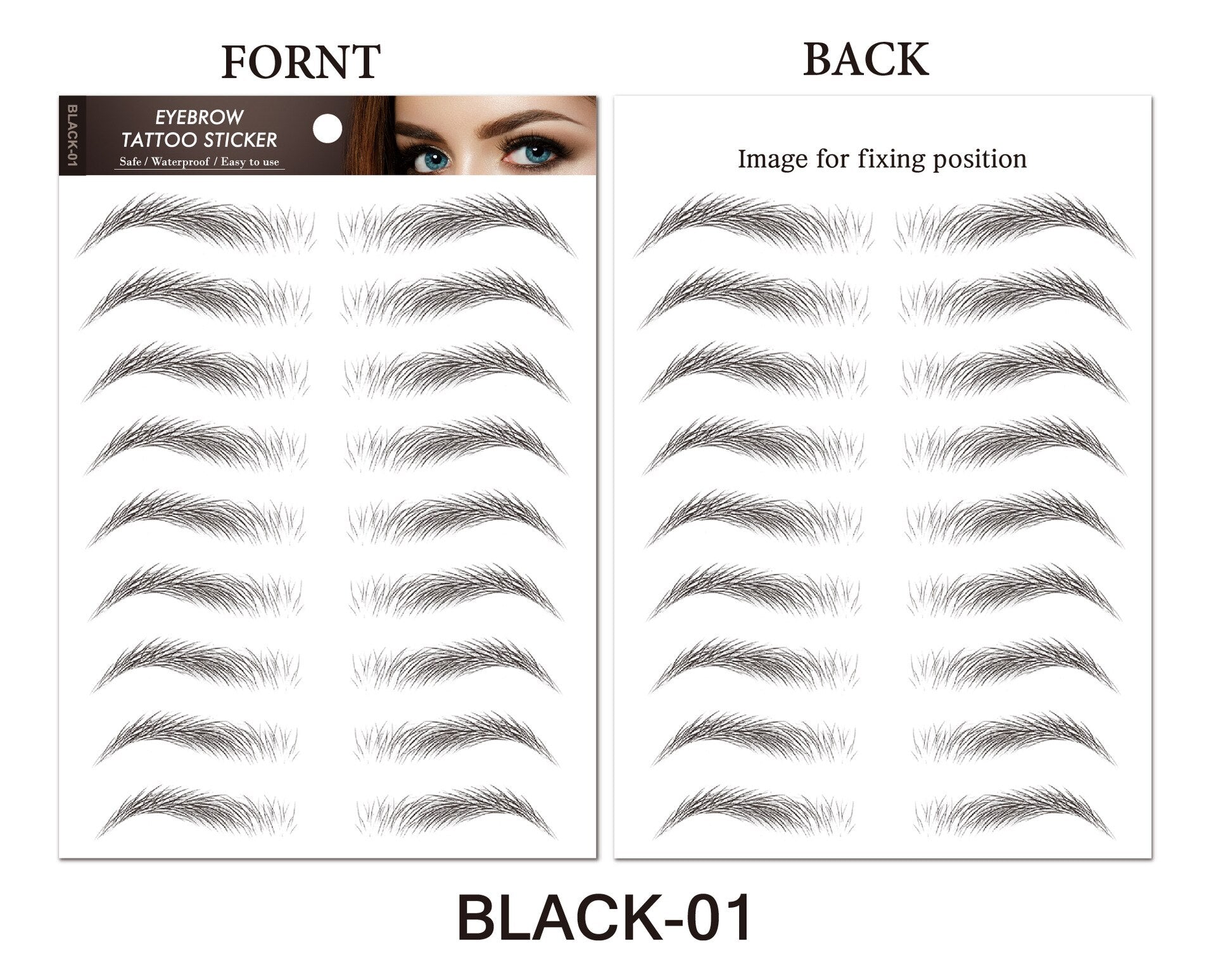 6D Hair-like Eyebrows Sticker Water Transfer Brow Tattoo Stickers Long Lasting Waterproof False Eyebrow Cosmetics Makeup Tools