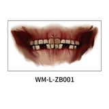 Halloween Tattoo Stickers BIG MOUTH Halloween Mouth Tattoo Stickers Party Horror Horror Lip DIY Decoration Scary Face Stickers