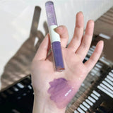 Purple Glitter Water Light Lip Gloss Long-lasting Double-end Lip Glaze Mirror Liquid Lipstick Not Fade Lip Tint Korean Cosmetic