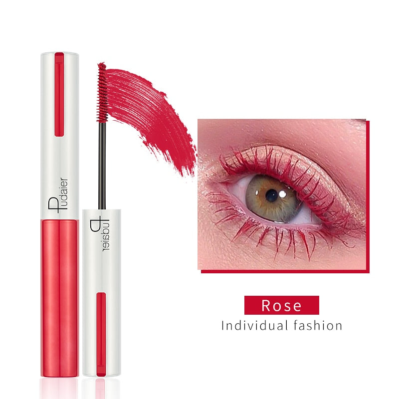 9 Color Mascara Waterproof Fast Dry Eyelashes Curls Extension Make-Up Eyelashes Blue Red Purple Black White Gold Ink Mascara