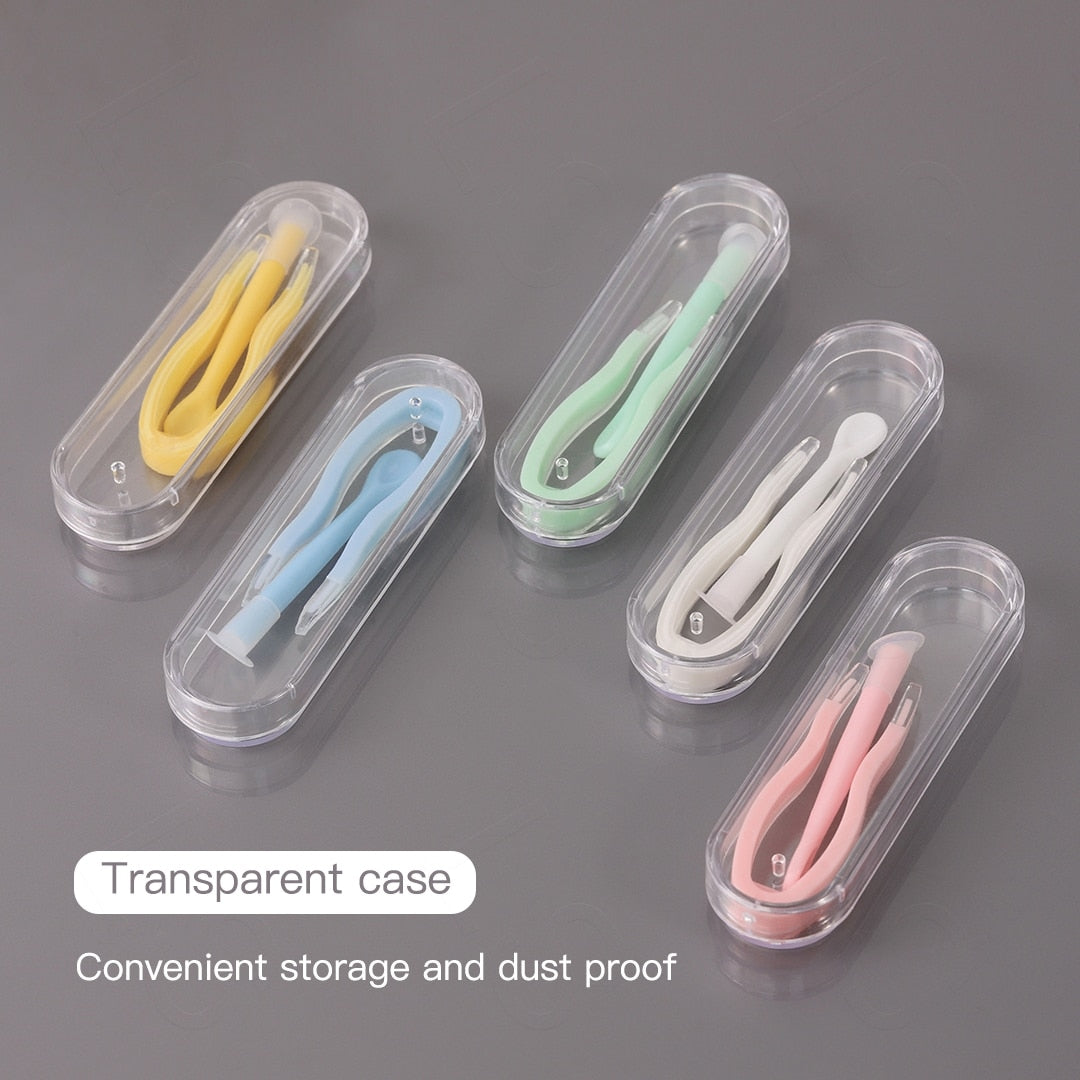 Halloween Colored Contact Lens Case Clip Stick Tweezers Combination Box Piece Clip Set Natural Color Lenses with Contacts Case