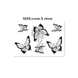 Waterproof Temporary Tattoo Sticker Black And White Butterfly Tattoo Flash Tattoo Shoulder Clavicle Female