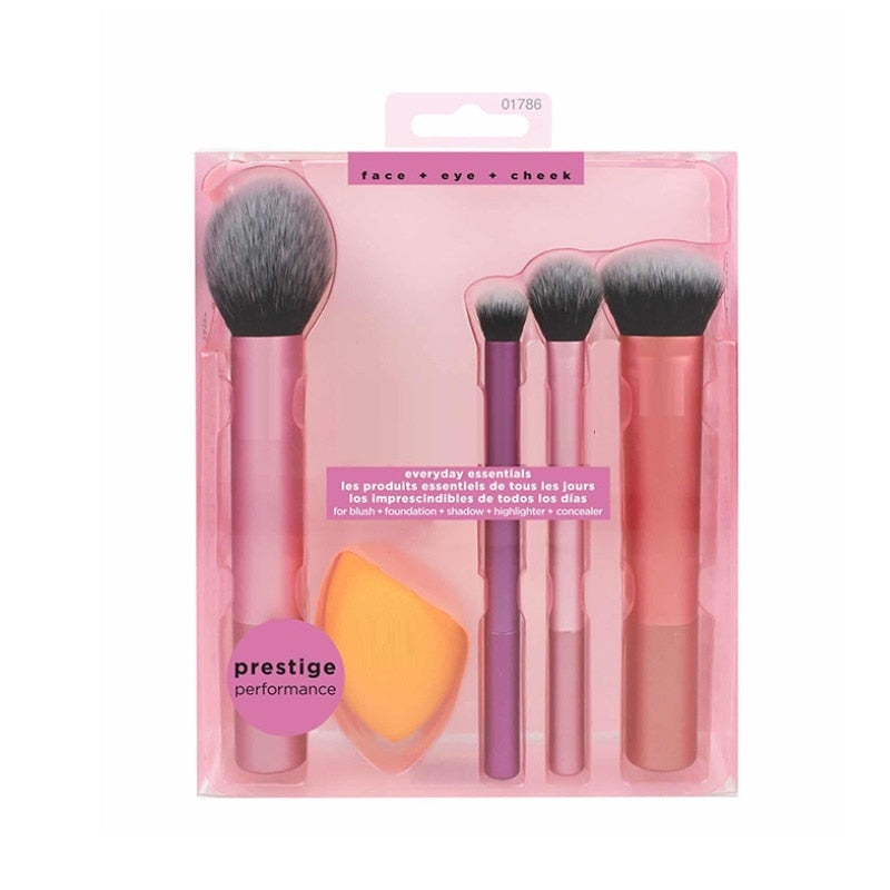 4/8pcs A Set  Metal Makeup Brushes Cosmetic Face Foundation Power Eyeshadow Blush Make Up Brush Kit Maquiagem Cotton Pad Dfdf