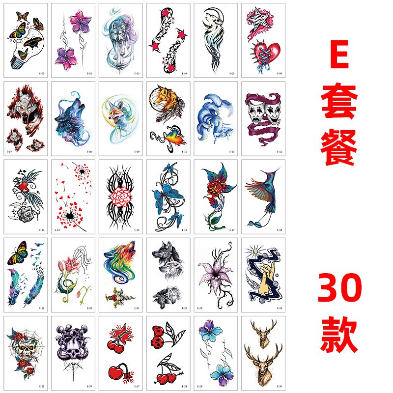 Temporary Tattoo Sticker set English words devil freedom Tatoo Flash Tatto Fake Waterproof stickers for Men Women girls 56 Pcs