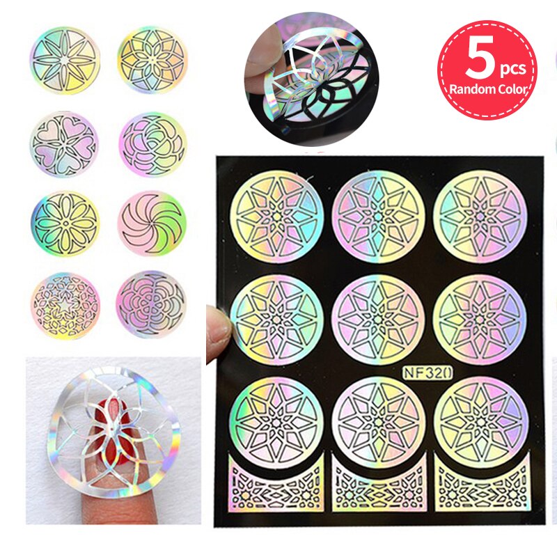 1/3/4/5/10Sheet Heart Love Design Nail Sticker Water Trasnfer Decals Sliders Glitter 3D Nail Decals Stickers Nail Art Decoration