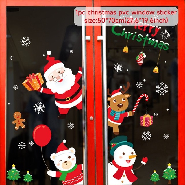 Christmas Wall Window Stickers Marry Christmas Decoration For Home  Christmas Ornaments Xmas Navidad Gift New Year 2023