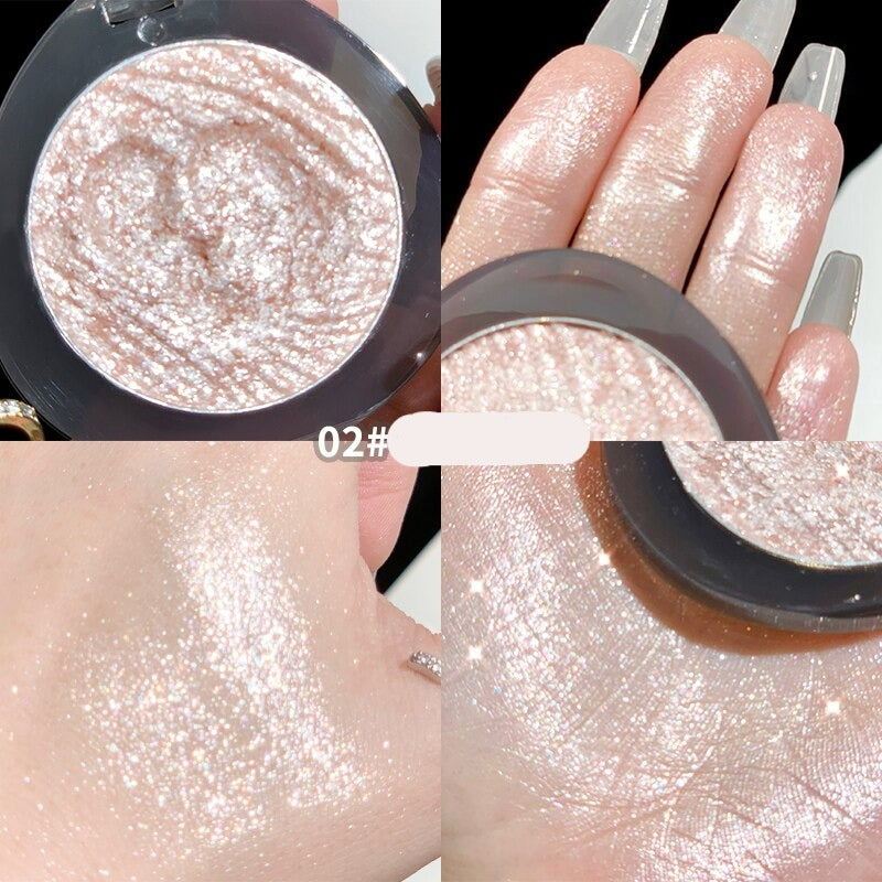 Bright Moonlight Monochrome Highlighter Powder Palette Long Lasting Shimmer Facial Highlight Contour Soft Shiny Diamond Makeup