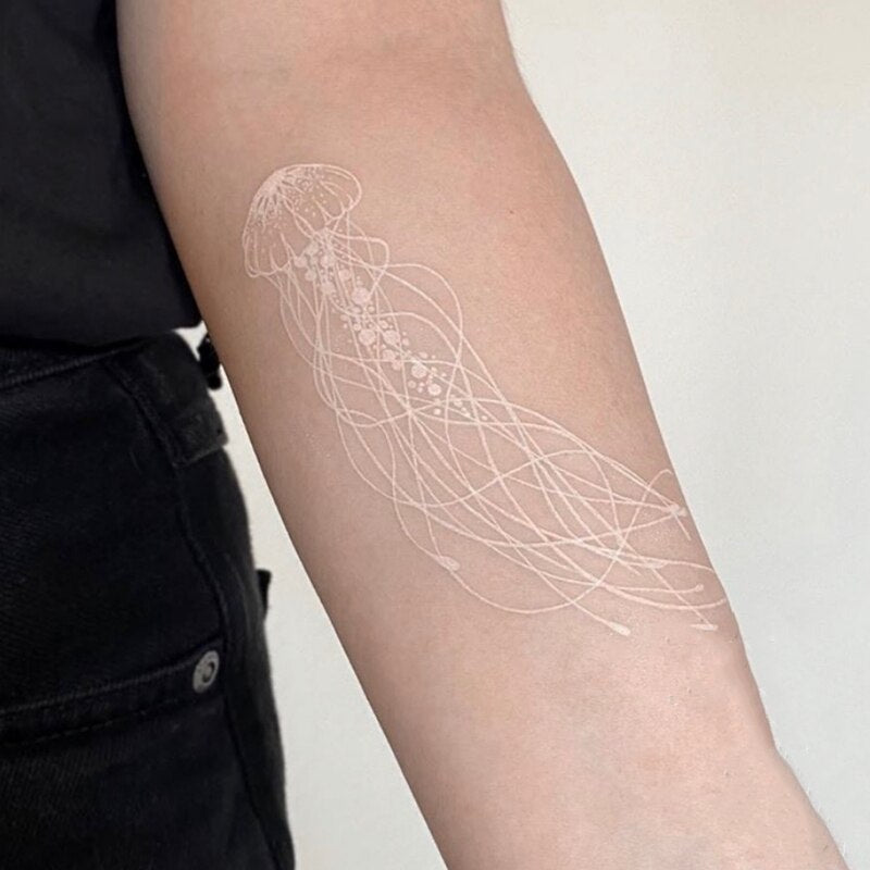 Waterproof Temporary Tattoo Stickers New Craft White Daisy Flower Leaves Tattoo Flash Tattoo Arm Female Male