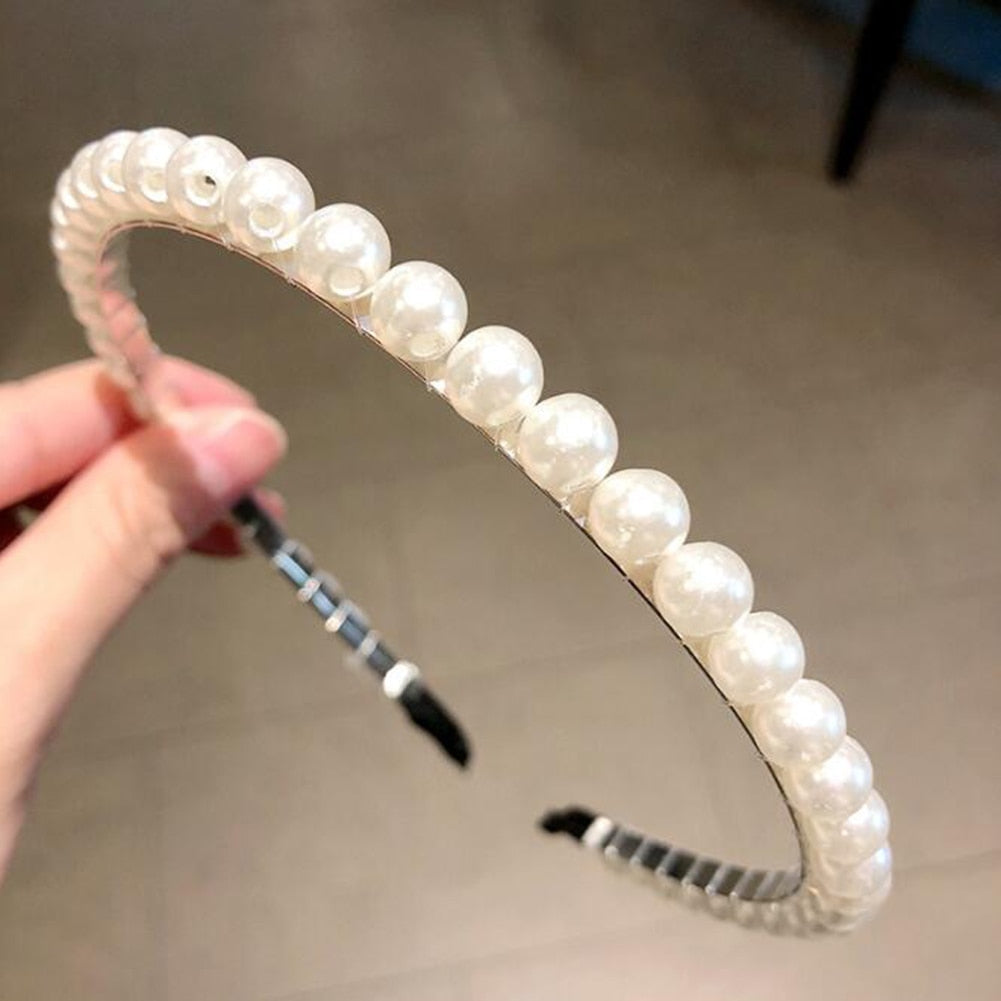 2022 New Women Elegant Full Pearls Hairbands Sweet Headband Hair Bundle Lady Hair Hoops Fashion Accessories