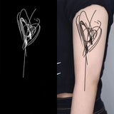 Herbal Juice Tattoo Stickers Heart Line Design Fake Tattoo  Waterproof Realistic Tattoo Arm Leg Decals Lasting 15 Day