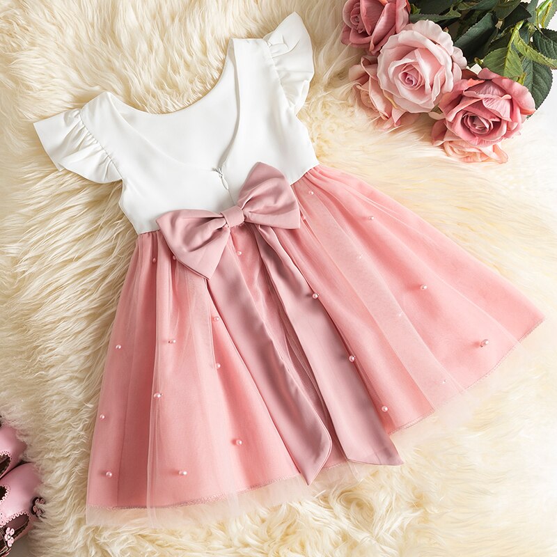 Kids Dresses for Girls Summer Infant Party Flower Girl Wedding Children Clothing Princess Tutu Dress Toddler Baby Xmas Lace Gown