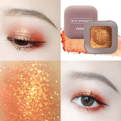 2019 novo Shimmer Loose Eye Shadow Powder Makeup Pigment Waterproof Glitter Eyeshadow 3D Nude Metallic Eyes Powder Cosmetics