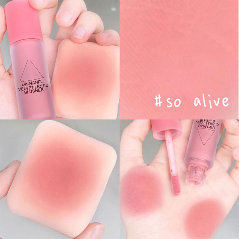 Cute Velvet Liquid Blush Matte Natural Cream Blusher Lasting Cheek Tint Orange Peach Blush Korean Makeup Maquillaje Wholesale