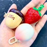 Cute Peach Nuts Strawberry Lip Balm Moisturizing Nutritious Long Lasting Smooth Portable Lipstick Base Makeup Brighten Lip Care