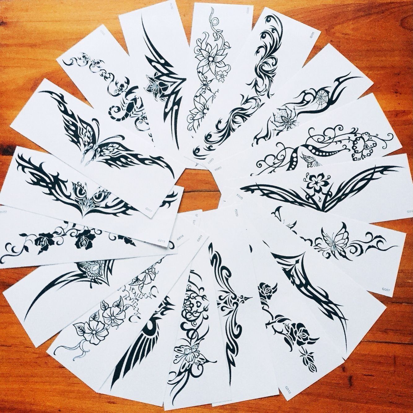 Disposable Fake Tattoo 18 Pcs/set Women Sexy Waist And Abdomen Long Totem Waterproof Tattoo Stickers