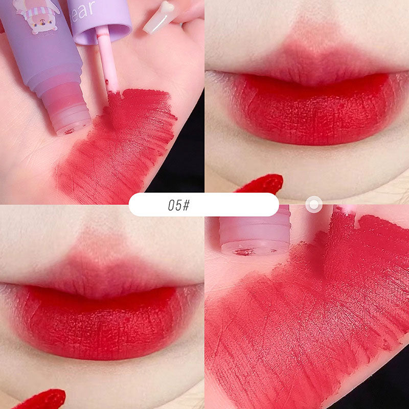 10 Colors Nude Matte Lip Gloss Rainbow Waterproof Long Lasting Lipsticks Women Red Lip Tint Velvet Lip Glaze Korean Cosmetics