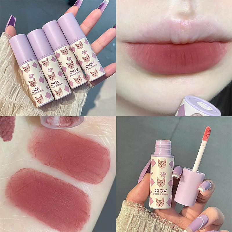 10 Colors Matte Mud Lipstick For Lips Long Lasting Cute Velvet Lip Glaze Korean Magic Lipstick Waterproof Cosmetics Wholesale