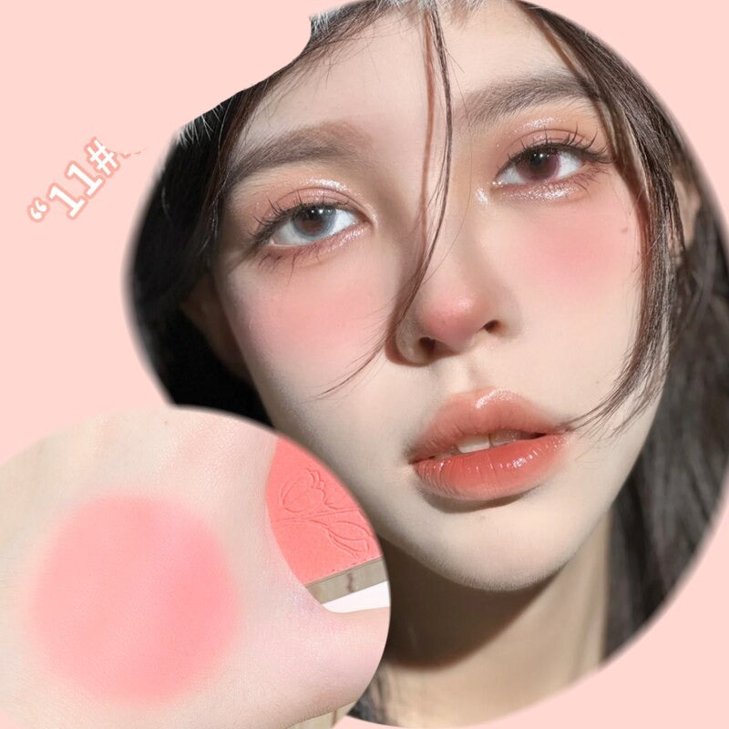 Flowers Mousse Blush Soft Natural Matte Blusher Powder Face Contour Highlighter Silky Smooth Cheek Makeup Brighten Skin Tones