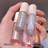 Liquid Eyeshadow Easy To Wear Pearlescent Liquid Eyeliner Glitter Lying Highlight Eye Shadow Long-lasting Glitter Eye Makeup