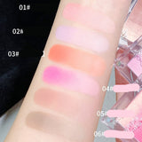 Gradient Blush Palette Soft Smooth Tint High Pigment Face Pink Shining Shadow Blusher Makeup Matte Cheek Contour Blush Powder