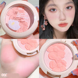 Flowers Language Blush Powder Palette Matte Peach Blusher Silky Touch Long-Lasting Natural Contouring Hot Hangover Beauty Makeup