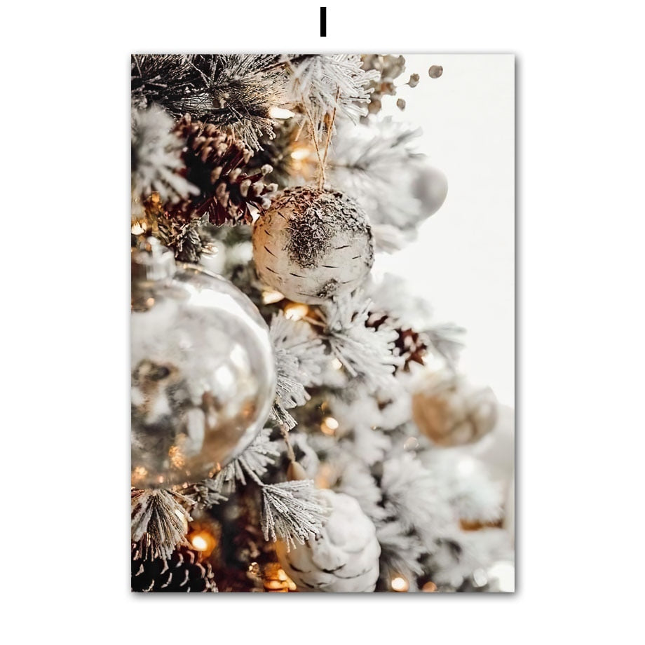 Christmas Gift Snowman Snowflake Cookies Living Room Decoration Posters And Prints Wall Art Canvas Painting Home Wall Pictures