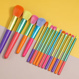 New Makeup Brush Flower Know 15 Watercolor Makeup Brushes Full Set Beginner Color Makeup Brush Highlight Brush