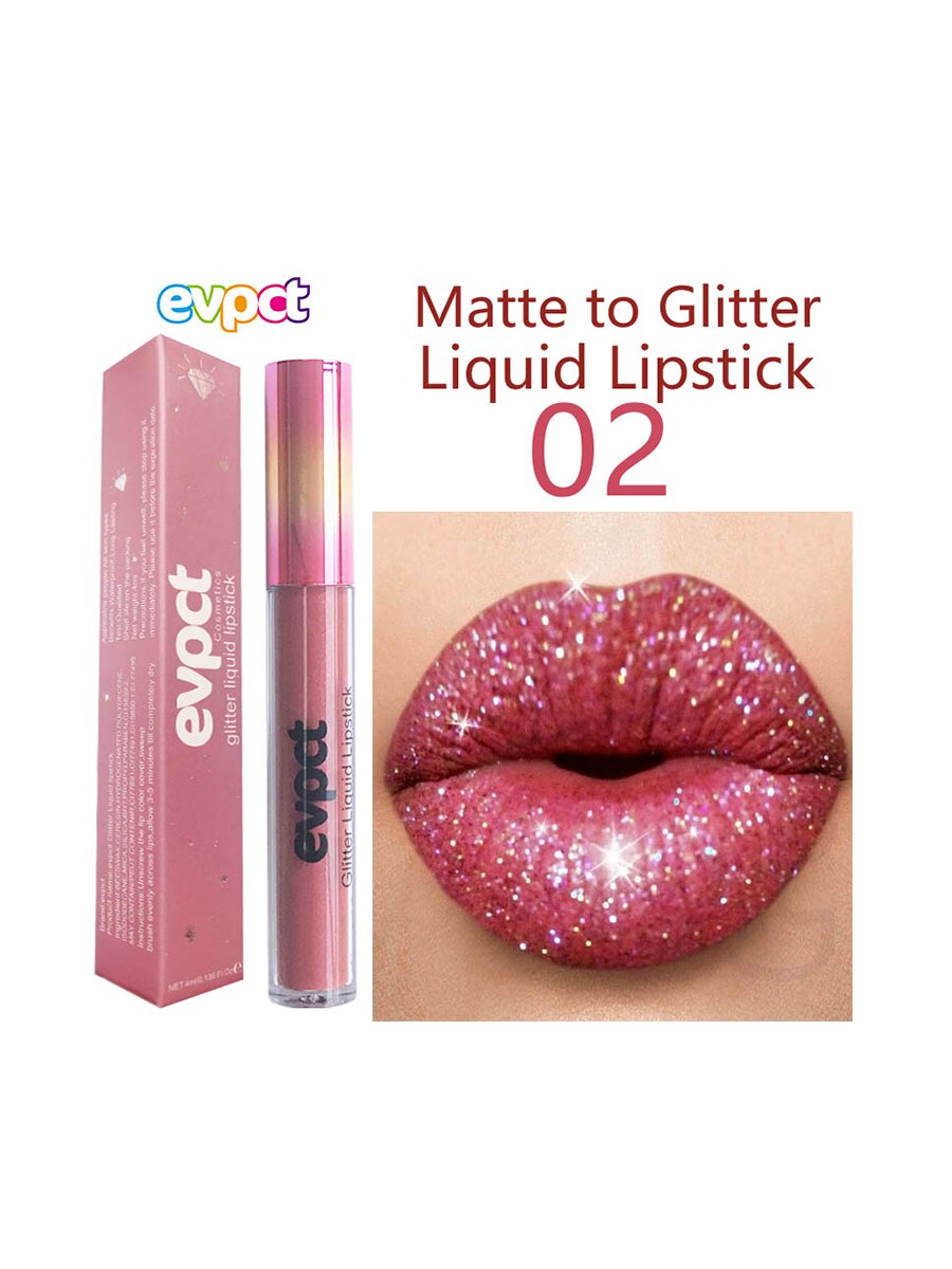 15 Colors Sexy Shimmer Diamond Glitter Lip Gloss Matte Liquid Lipstick Long Lasting Waterproof  Pearl Velvet Lipgloss Lip Makeup