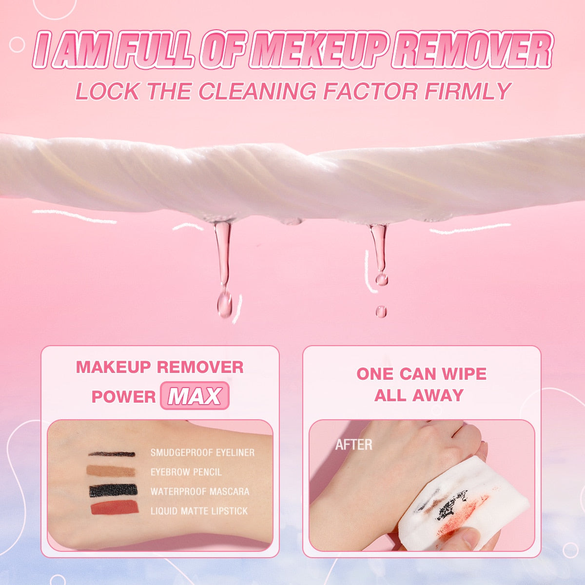 Oklulu 5/10/15/20 Pcs One-second Magic Reset Makeup Remover Soft Face Skin Cleaner Facial Cleaning Beauty Remover Tool